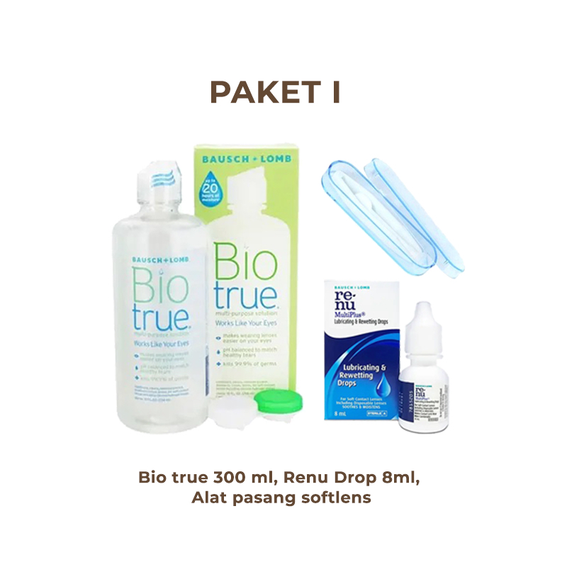 Naturalens Paket Pemula Alat pasang softlens, air pencuci, tetes mata