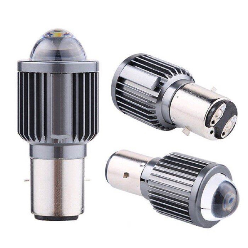 Lampu LED Laser D2 BA20D Vespa Thunder 12 Volt 2 Warna 12V