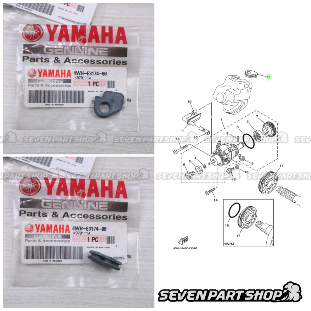 KARET HOLDER DUDUKAN SEKAT SELANG POMPA OLI SAMPING OLSAM F1ZR FIZR FIZ F1Z SS TWO ALFA FORCE 1 ORIG
