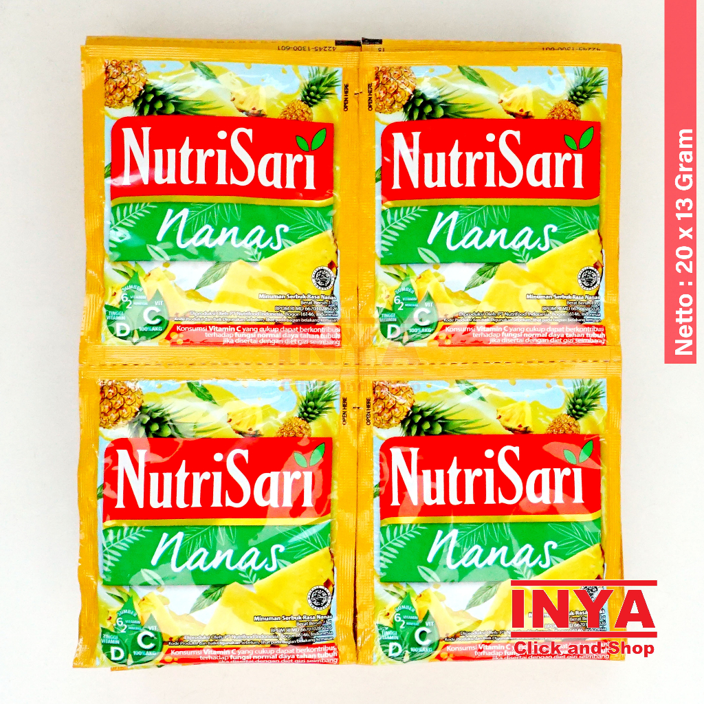 

NutriSari Nanas 20x13gr Renceng - Minuman Serbuk - Instant Powder Drink