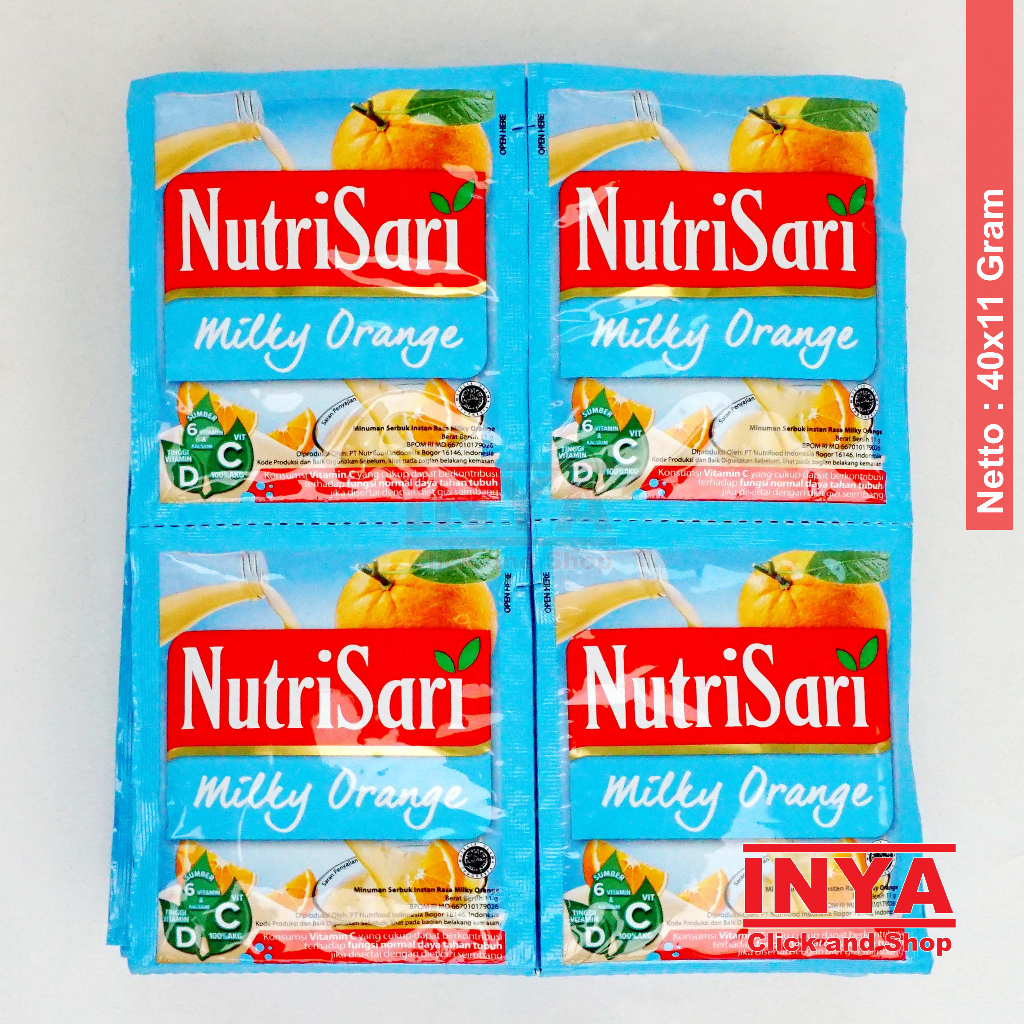 

NutriSari Milky Orange 40x11gr Pack - Minuman Serbuk - Instant Powder Drink