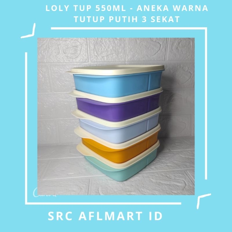 Lolytup Tutup Putih 550ML / Tupperware / Tempat Makan