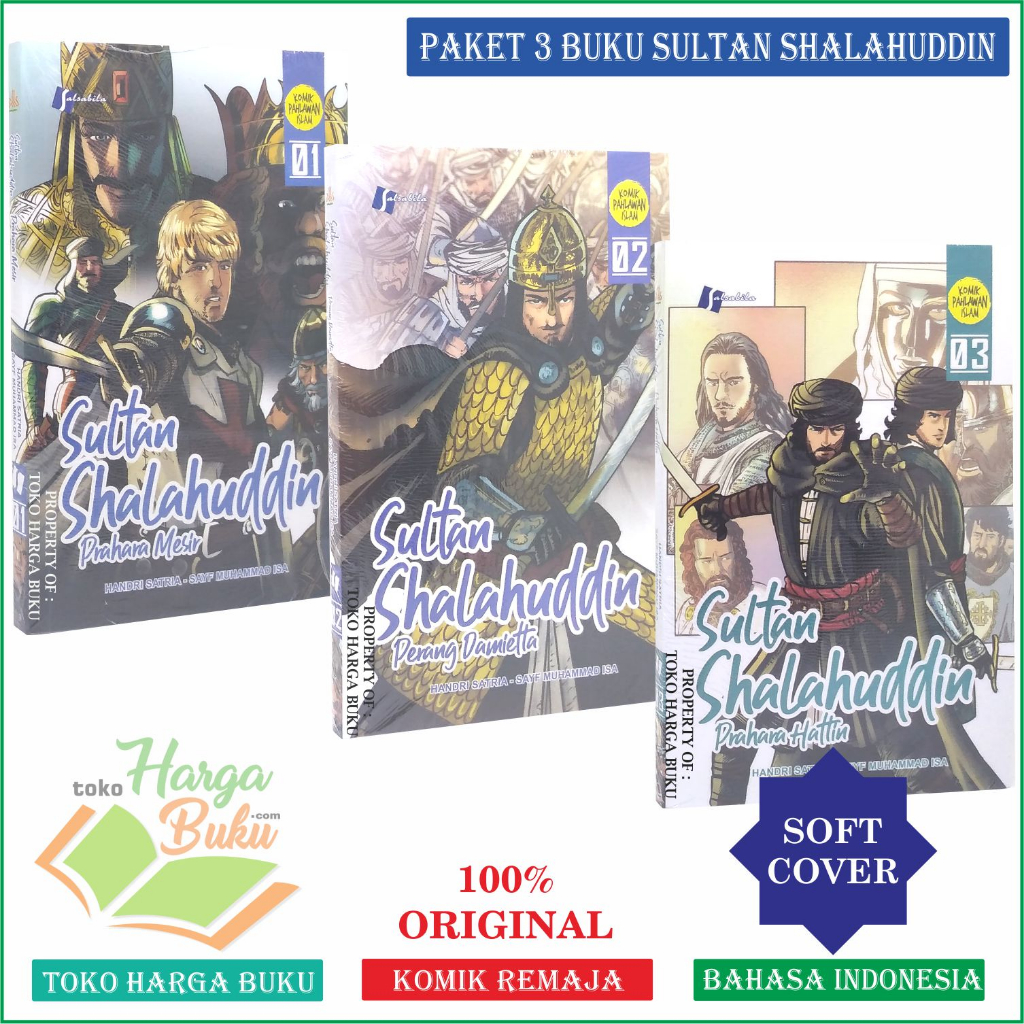 Foto Paket 3 Buku Komik Sultan Shalahuddin Seri 1 2 dan 3 Komik Pahlawan Islam Buku Anak Penerbit Salsabila