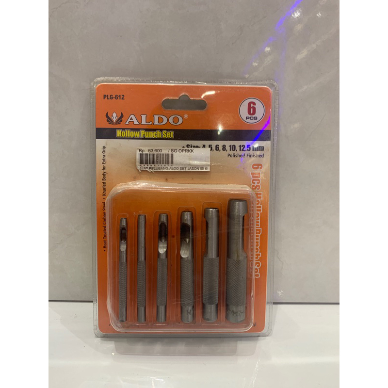 

SET 6 PCS ALAT PLONG PLASTIK,KULIT,KARTON/HOLLOW PUNCH ALDO