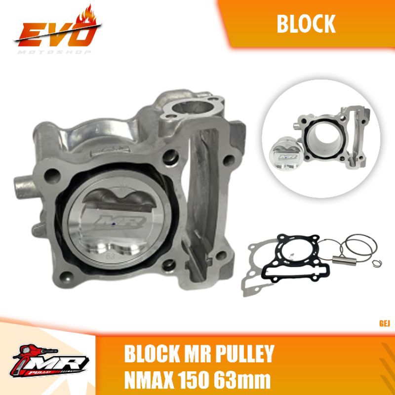 BLOK SEHER MR PULLEY YAMAHA Nmax 155 Aerox 155 Aerox Lexi R15 Bore up 63mm