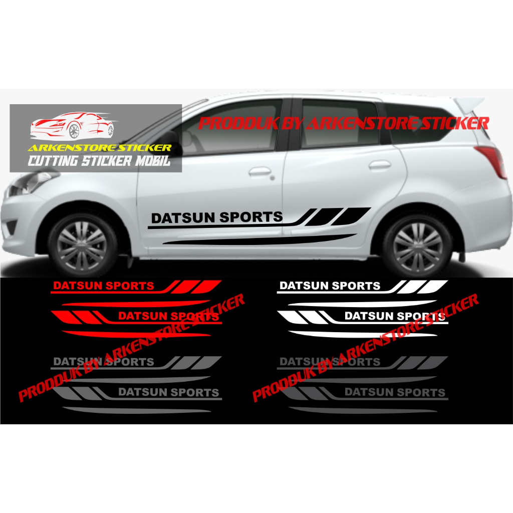 cutting sticker list mobil datsun go plus panca sport sticker sticker mobil datsun 3 baris