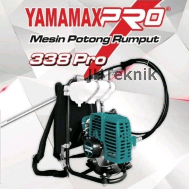 JHTeknik Mesin Potong Rumput Bensin 2 Tak Yamamax PRO 338 / Mesin potong rumput gendong bensin