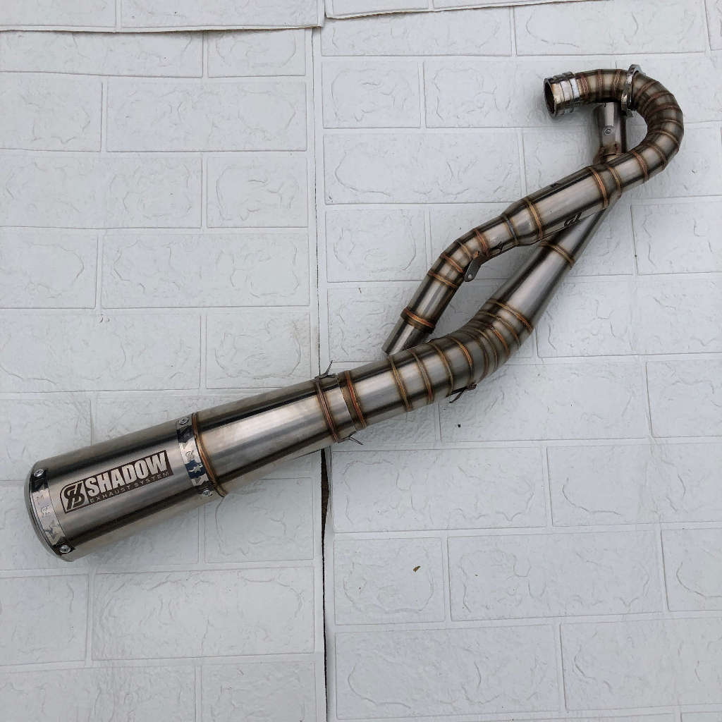 Shadow exhaust system Type gp-2 stainless supermoto herex Klx/Crf/wr dll