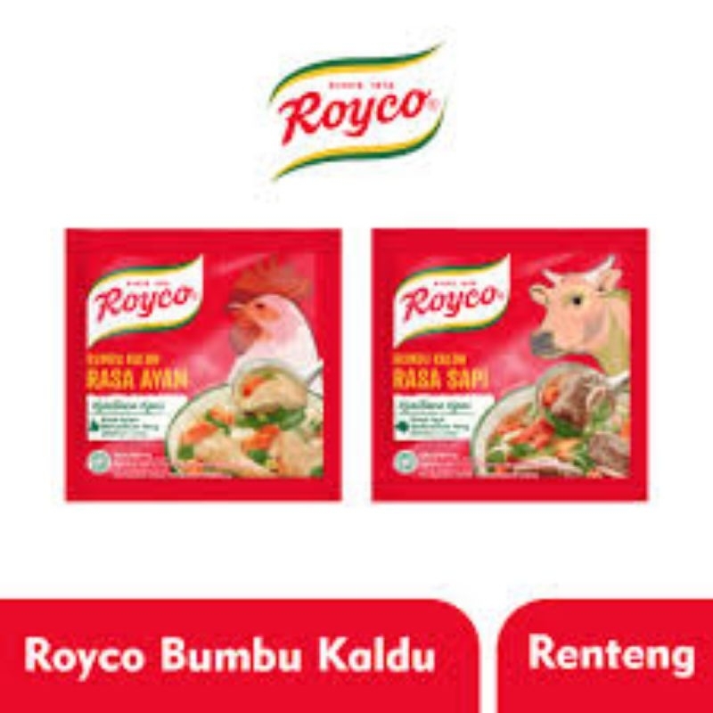 

ROYCO PENYEDAP RASA AYAM ROYCO SAPI RENTENG SACHET 8gr x 12 scht