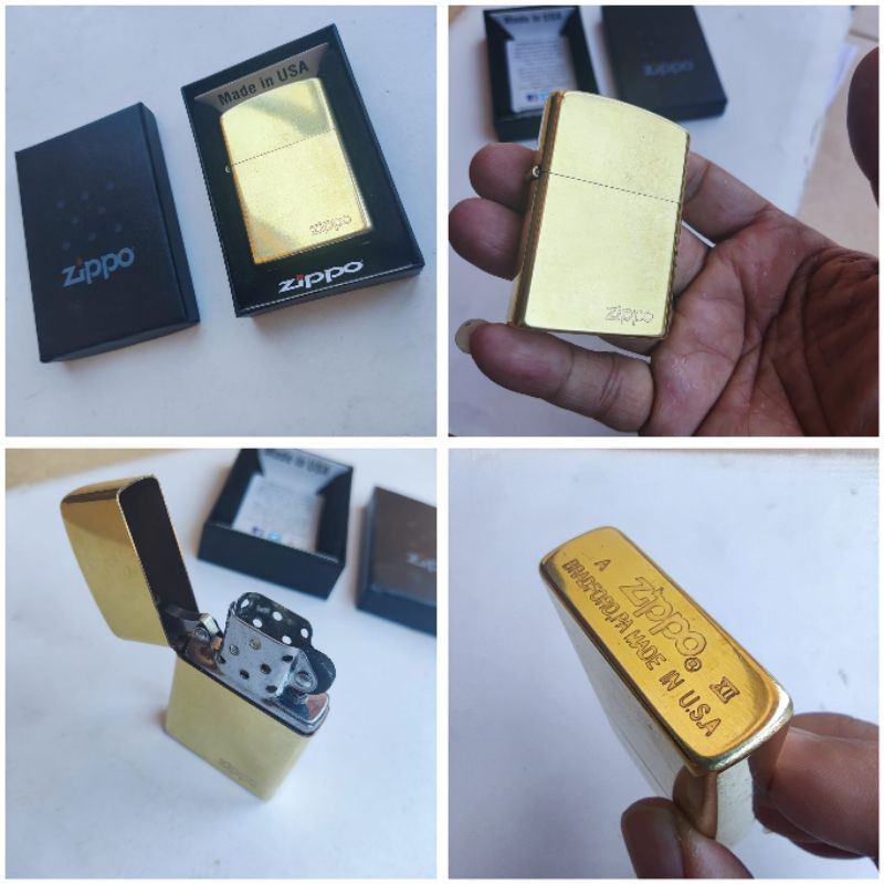 korek zippo bunyi denting dua kali warna gold