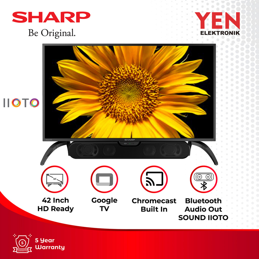 Sharp LED TV 2K Google IIOTO TV 2T-C42EG1I-SB Black 42 inch