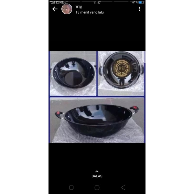 WAJAN ENAMEL 32 CM ANTI LENGKET