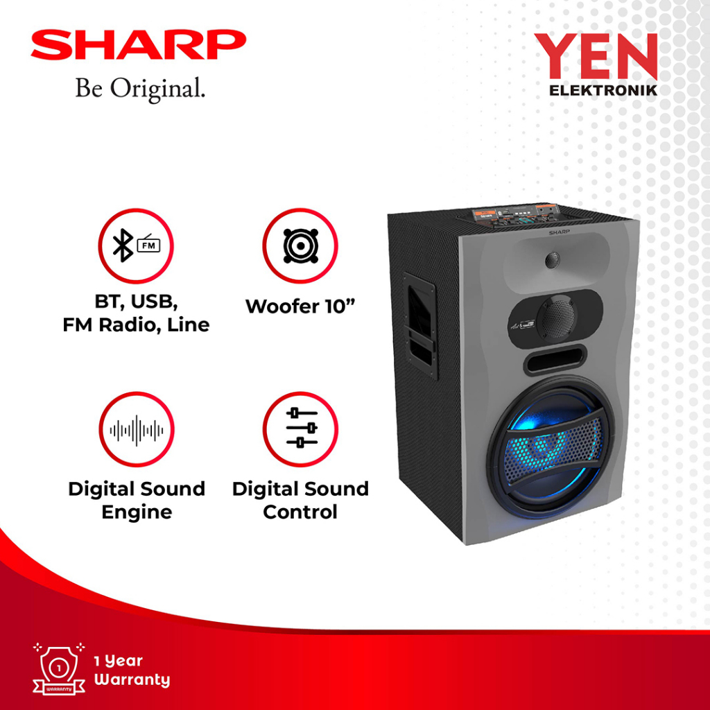 Sharp Audio dan Speaker CBOX-PROX10UBB Pro X Series Grey 110 Watt