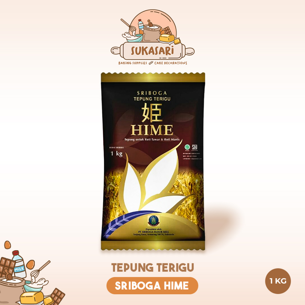 

Sukasari - Tepung Terigu Sriboga Hime 1kg / Tepung Terigu Protein Tinggi Super Premium