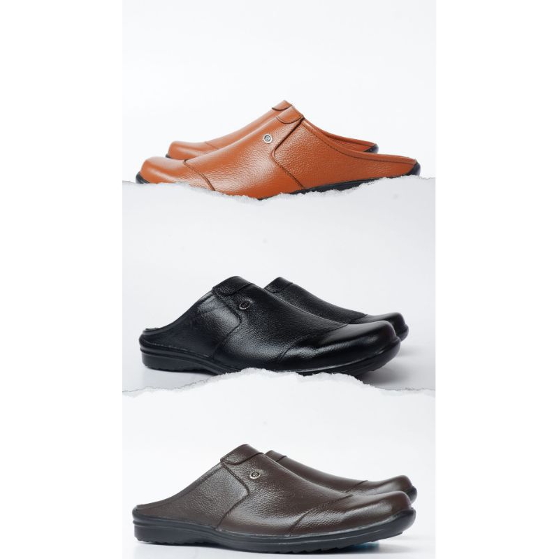 sepatu sandal pria bustong kulit asli formal/nonformal(gibranfootwears)