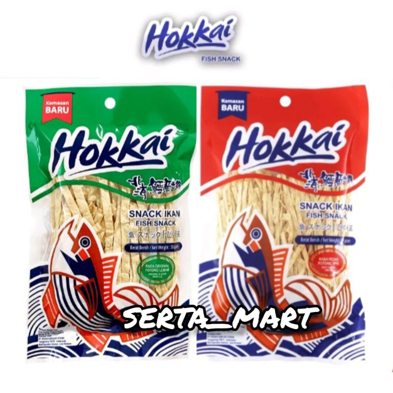 

Hokkai Fish Snack 38gr Original Wide / Spicy Thin - Hokkai Snek Ikan