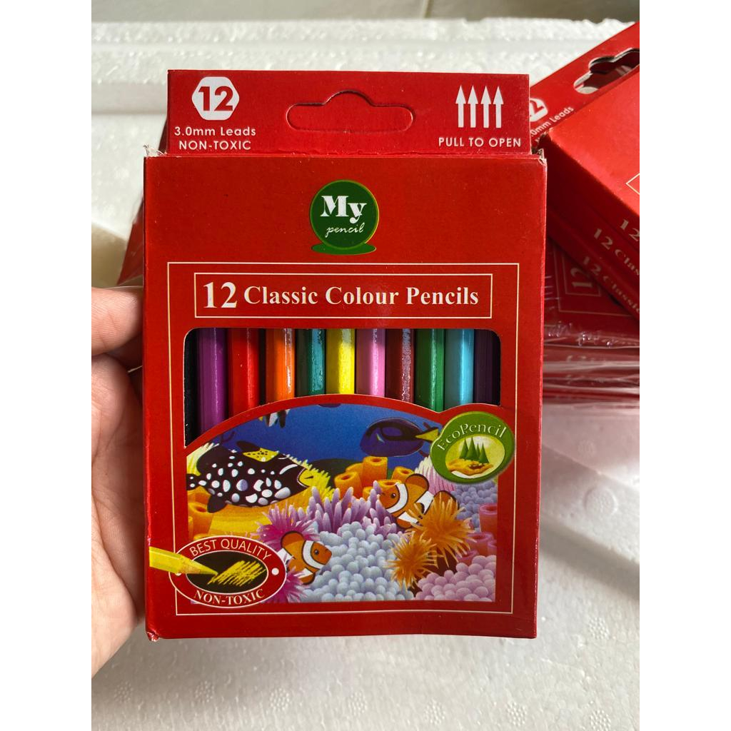 

Pensil Warna Mini 12 Warna Pensil Warna Pendek