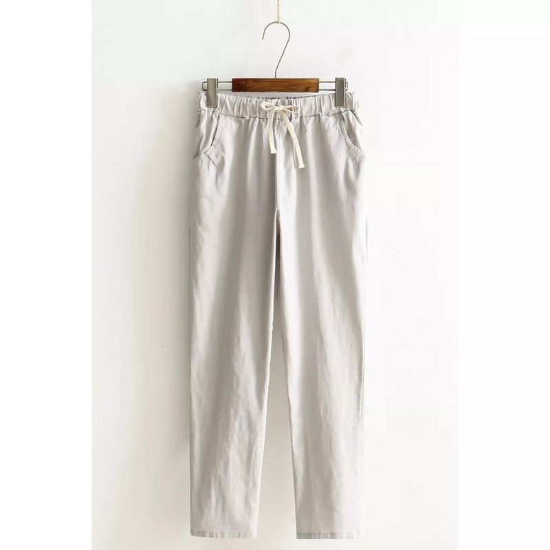Celana Pria Linen 7/9 Hip-hop Harem Baggy Hippie