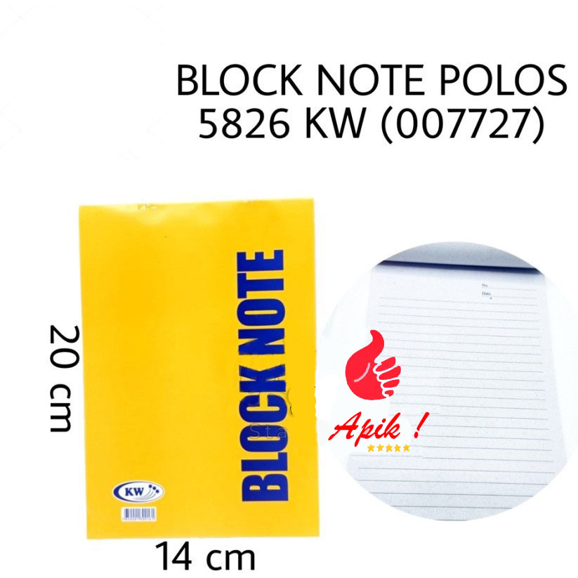 

Apik! BLOCKNOTE MURAH BATIK BLOCK NOTE NOTEBOOK GARIS KUNING A5