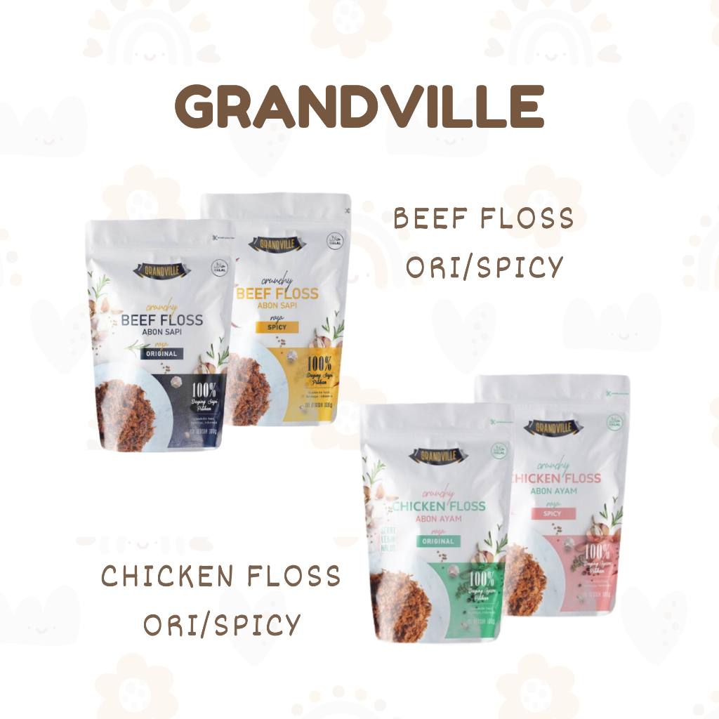 

Grandville Abon SAPI Abon AYAM Crunchy Beef Floss Chicken Floss Original Spicy 100gr