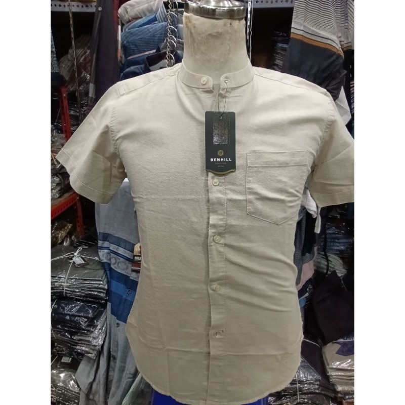 Kemeja Pria Benhill LINEN Lengan Pendek