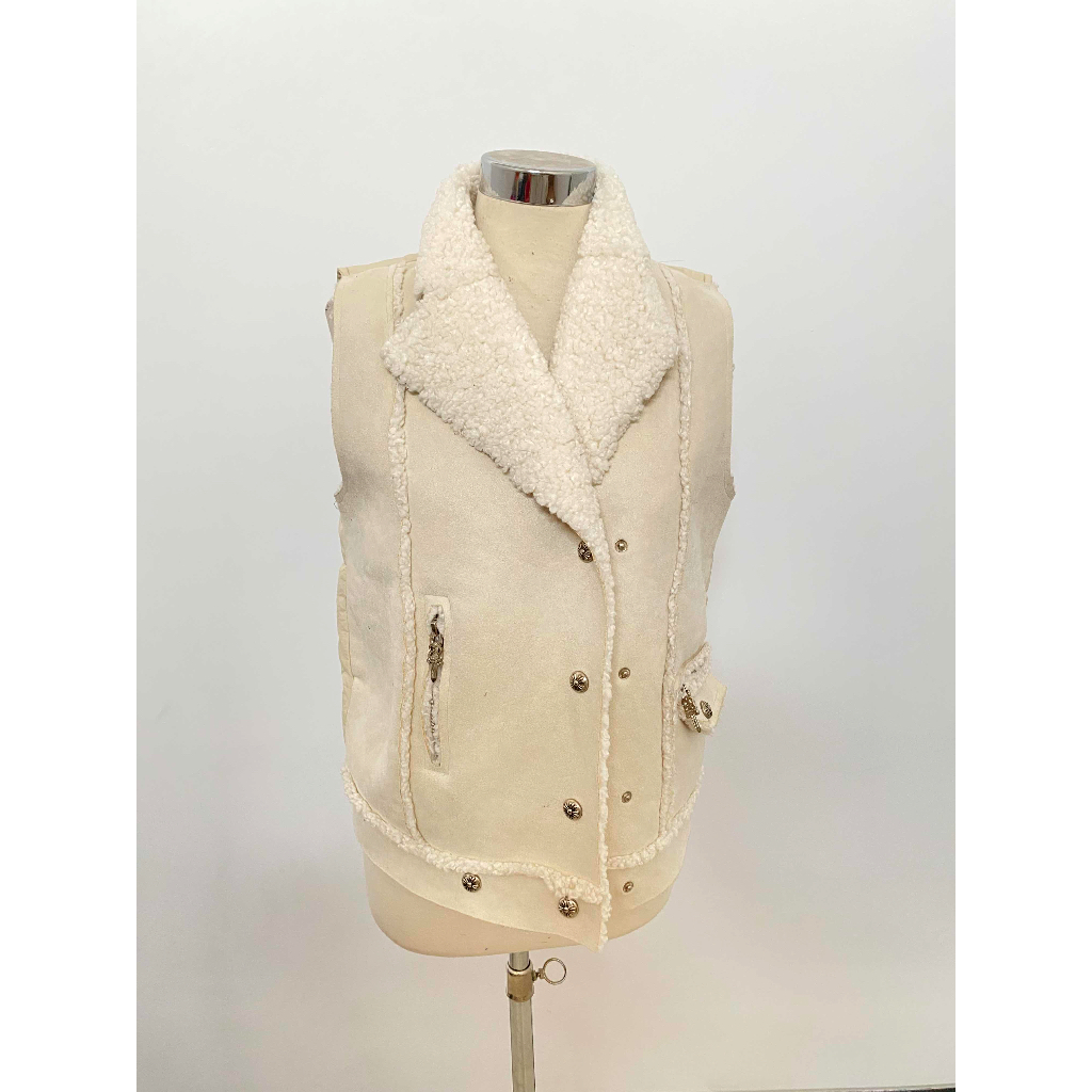 ROMPI LOUI BULU DOMBA HANGAT OUTER MUSIM DINGIN BAJU WINTER VEST CEWE WANITA PARASUT FUR BULU TEBAL 