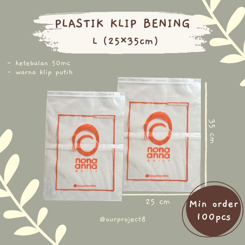 [MIN 100PCS] 25X35 PLASTIK KLIP ZIPLOCK L 25X35 + SABLON / PLASTIK ZIPLOCK / PLASTIK ZIPPER / PACKIN