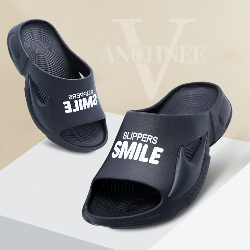 VANCHNEE  Sandal Platform Jepit Pria Smile Sepatu Sandal Slide Pria Sandal Slop Pria Sendal Flat Sel