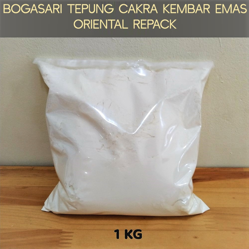 

Bogasari Cakra Kembar Emas Tepung Roti Oriental Repack 1kg