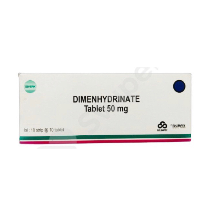 Dimenhydrinate 50 mg tablet ERLIMPEX PER BOX