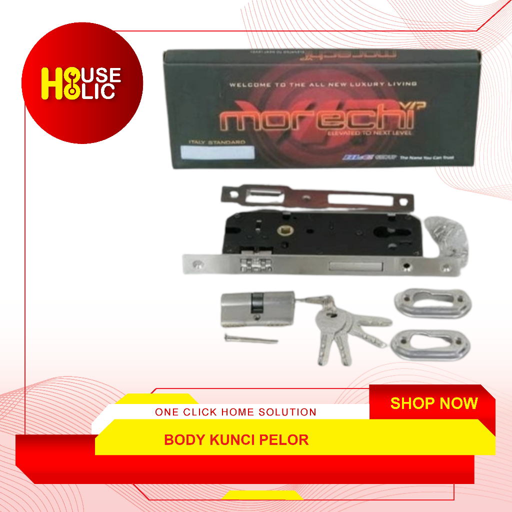 Kunci Body Pelor Mortise Roller Bodi Pelor Silinder Pintu Aluminium