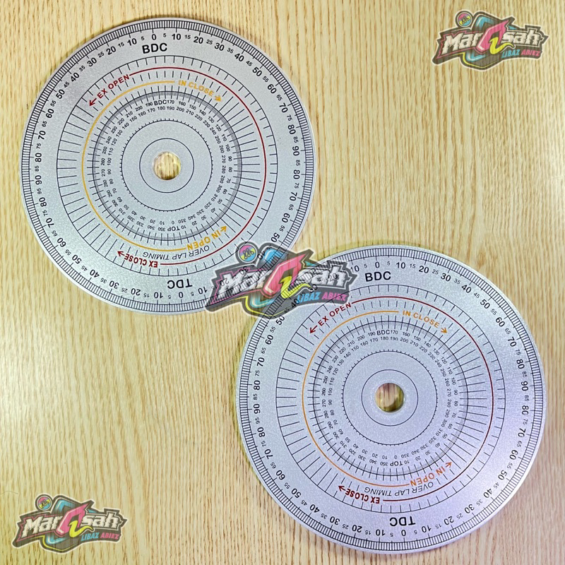 Busur dial derajat motor 360 tebal 3mm & 4,5mm bahan almini universal semua motor