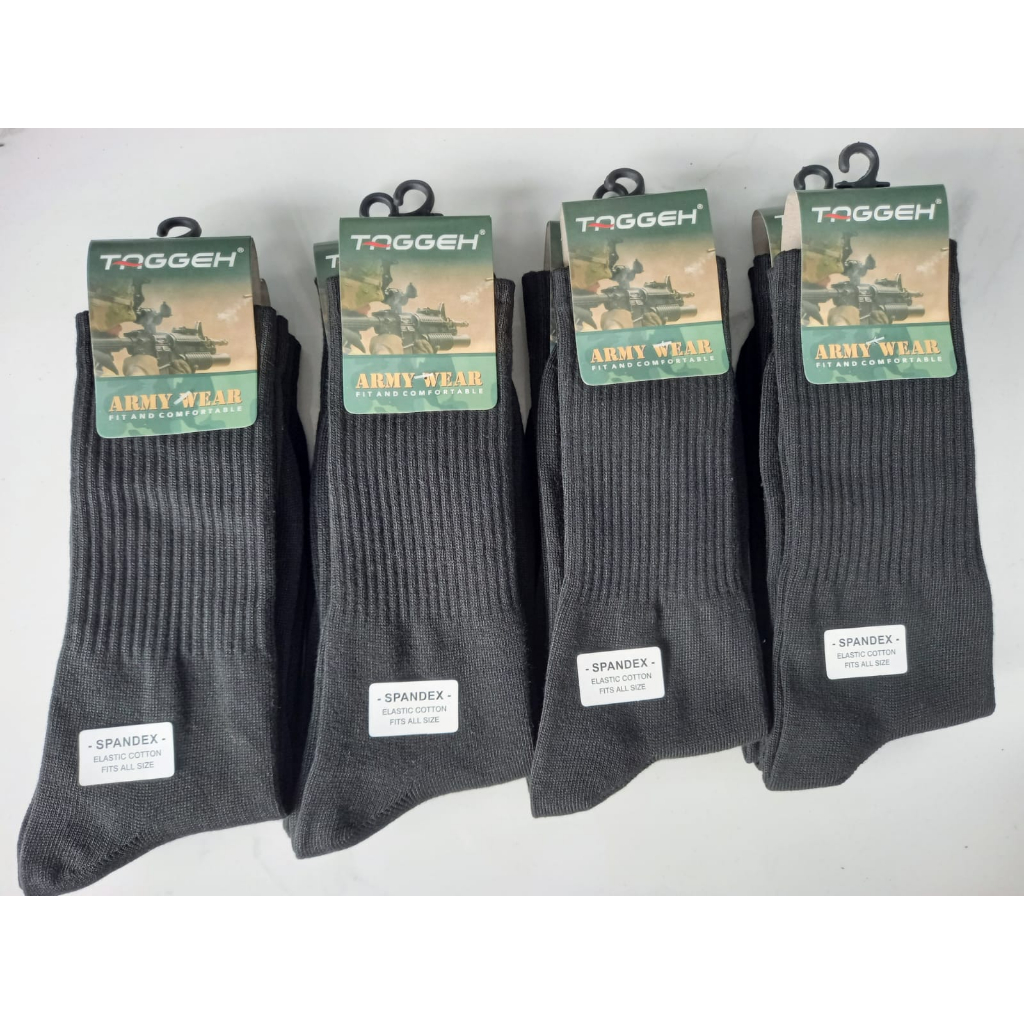 12 pasang KAOS KAKI PDH HITAM SALUR UNTUK ANGKATAN (TENTARA,POLISI,SATPAM,SATPOL PP