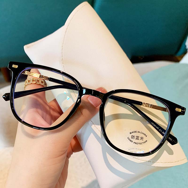 Viendo Kacamata Minus Photocromic Anti Radiasi Blueray Wanita Cowok Pria Korea  Gaya Fashion Elastik TR90 Frame 2 in 1 Bluecromic Potocromic Fotocromic Antiradiasi Kecamata Komputer HP Anti sinar Matahari UV400 Kaca Mata Optik-2