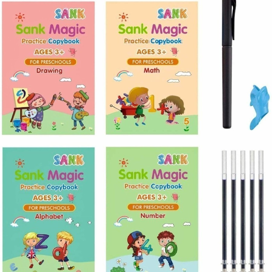 

SANK Magic Practice Writing Book 1 SET ISI 4 BUKU + PULPEN/Buku Ajaib Belajar Menulis Menghitung Membaca Anak Anak