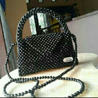 tas hitam / tas kondangan /tas mute pearl bag