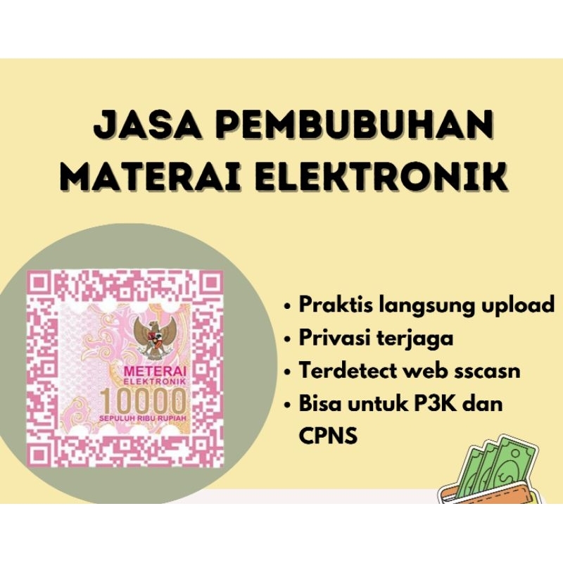 PEMBUBUHAN MATERAI ELEKTRONIK (BISA UNTUK PENDAFTARAN PPPK/CPNS) EMATERAI/ E MATERAI