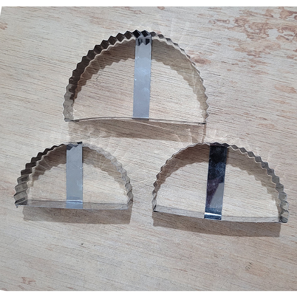 Cetakan Pastel Stainless Set Isi 3