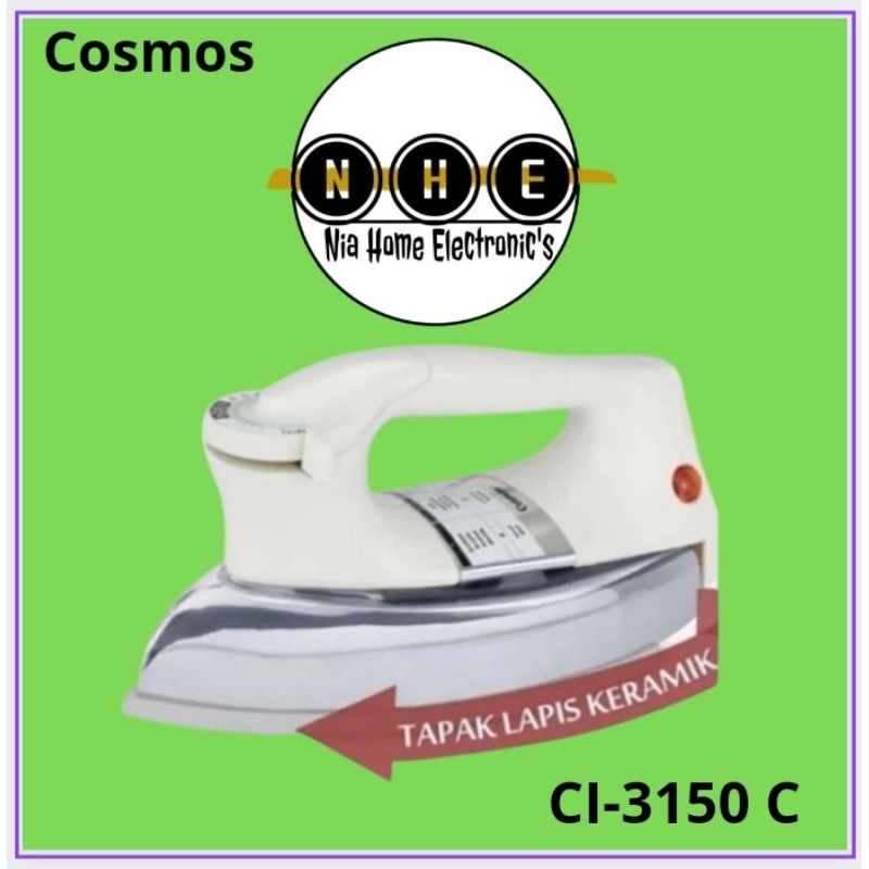 Setrika Cosmos CI-3150 C Tapak Lapis Keramik 400 Watt CI3150C CI-3150C