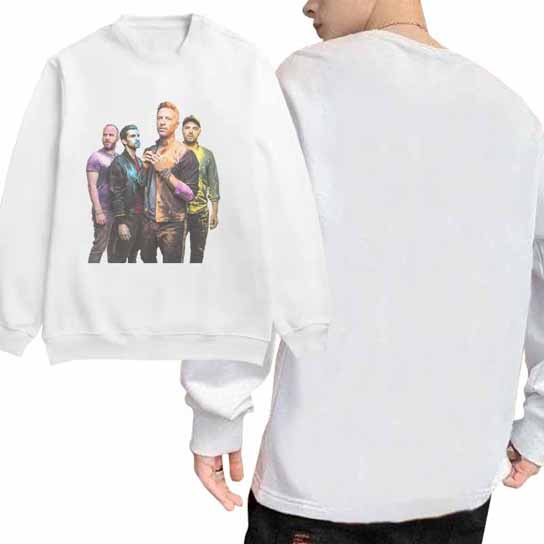 Sweater Coldplay Crewneck Sweeatshirt Bahan Katun
