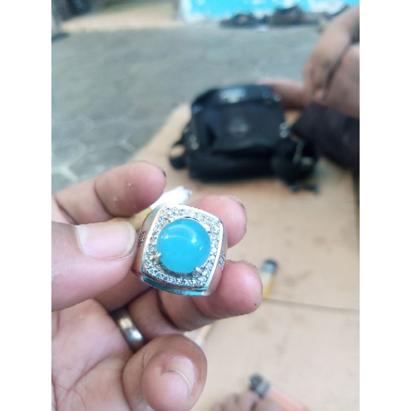 cincin batu akik bacan palamea / palmea  asli natiural