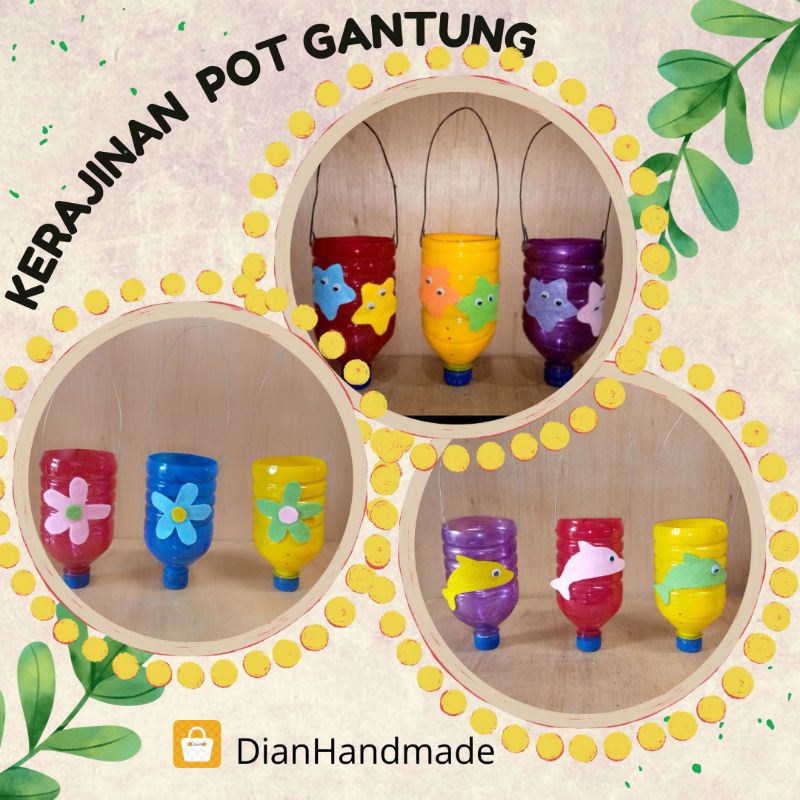 Prakarya Vas Bunga Pot Gantung Pot Tanaman Pot Gantung Botol Plastik Bekas Daur Ulang Botol Plastik