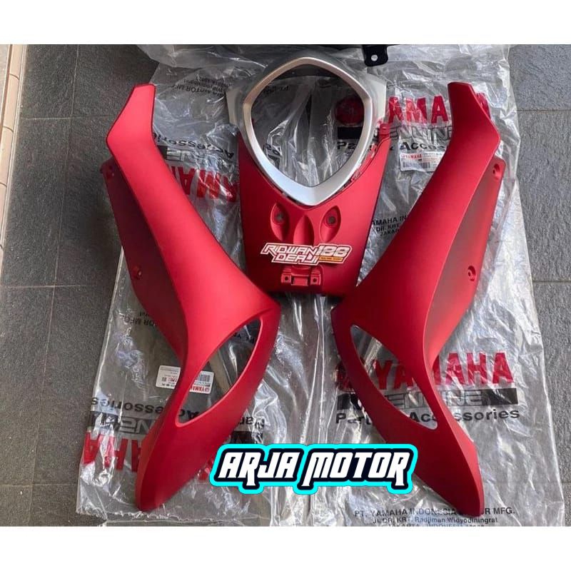 COVER BODY  SAYAP DEPAN SET FINO 125 GRANDE MERAH DOF ORI YAMAHA