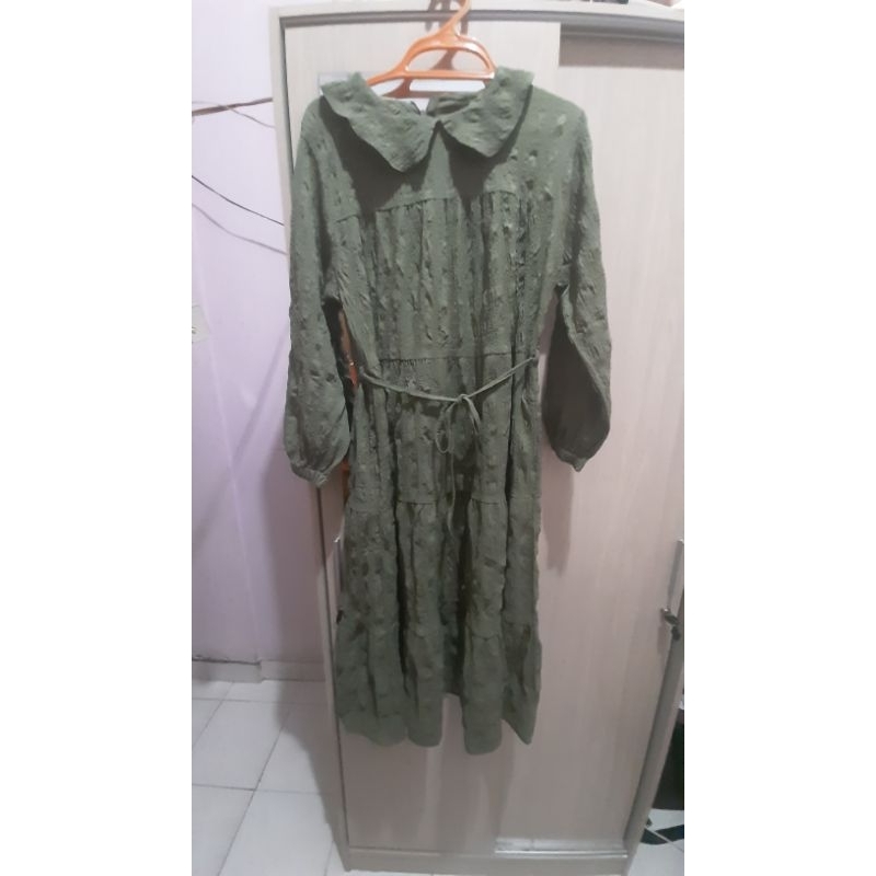 Midi Dress Crinkle Airflow