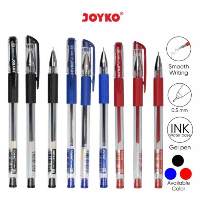 

Gel pen/ pulpen / pena joyko JK100 Nt 0,5 mm 12pcs ( Hitam )