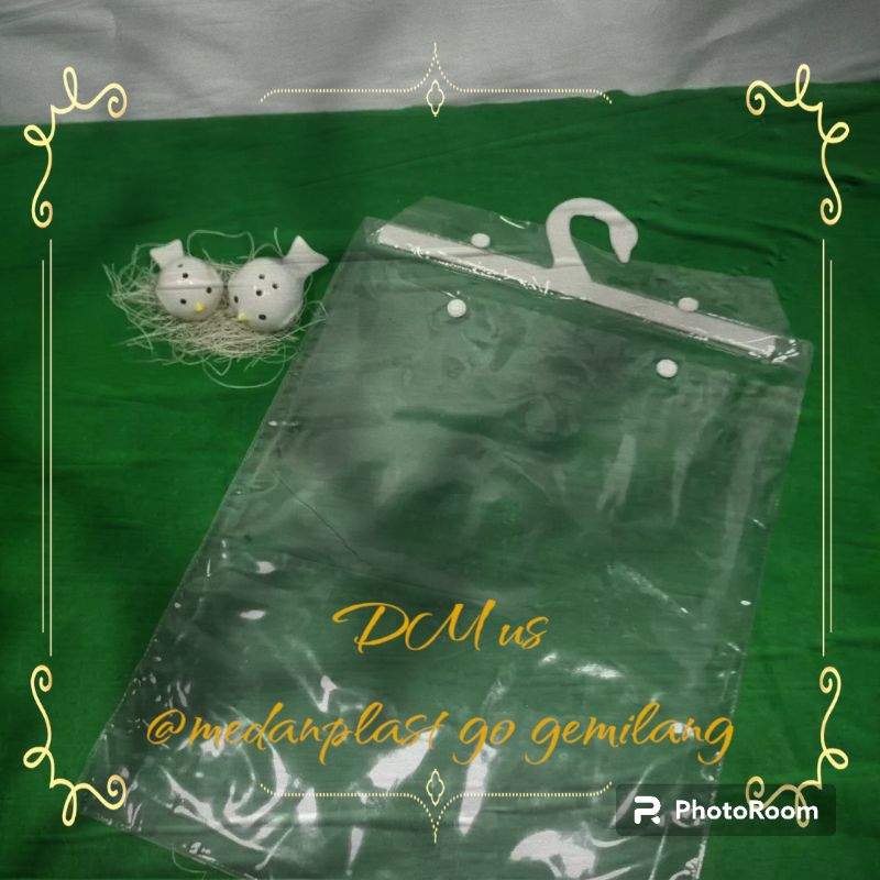 

PVC bag garment plastic hanger hook bag vynil clothing packaging bag