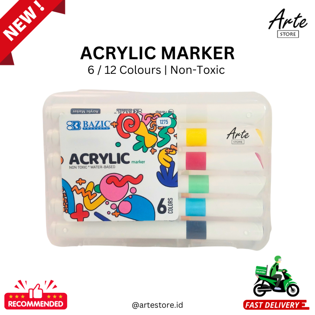 

Spidol Acrylic Marker Set Bazic