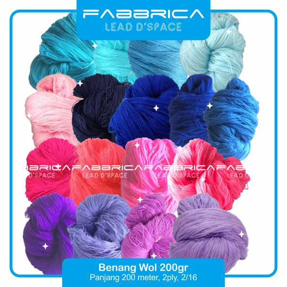 Fabbrica - Benang Wol Rajut 200 gr Wool Hank Siet Yarn Vonel Tufting Punch Sulam Kristik Part 1