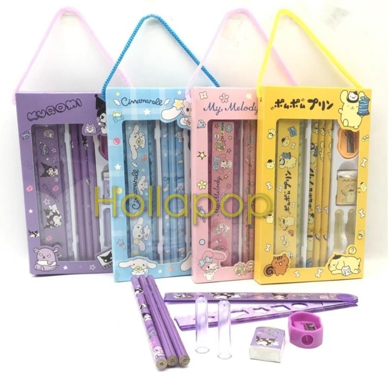 

HOP Set stationary Kuromi My Melody Cinnamoroll Pompompurin
