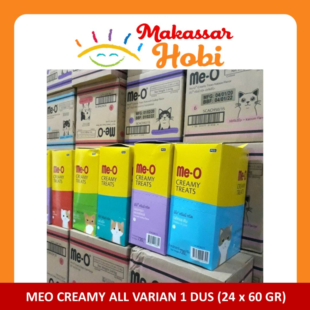 Meo Creamy Treats 1 Dus Isi 24 Adult Kitten Salmon Tuna Chicken Liver